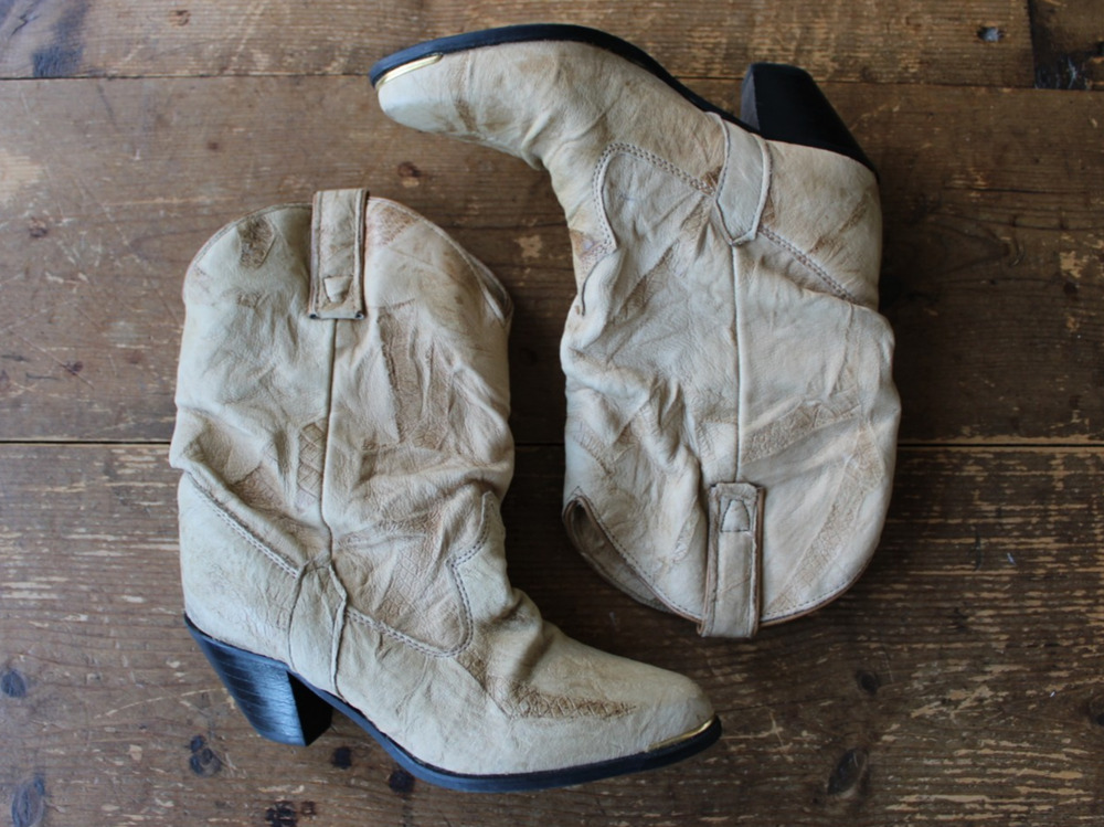 Capezio Vintage Western Boots Slouch Shorty Marble L104 Women's Size 6 M